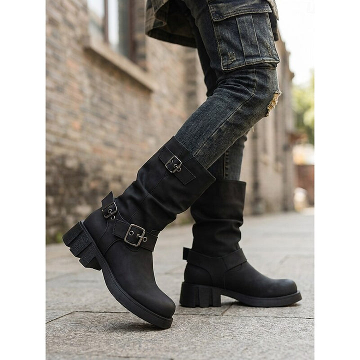 Ramona | Vintage Buckle Biker Boots