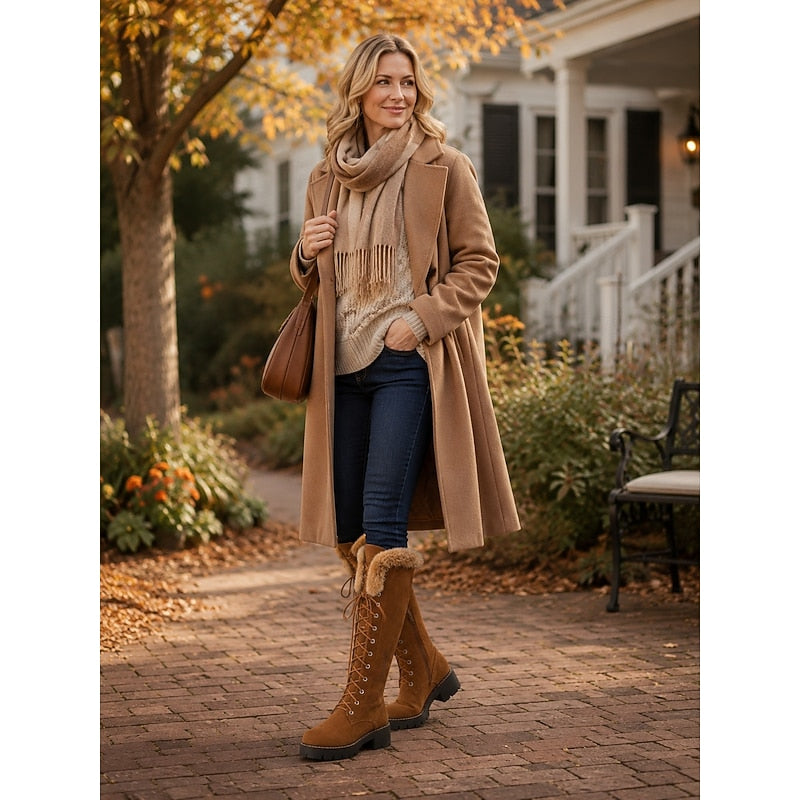 Brenna | Cosy Fur-Trimmed Knee-High Boots