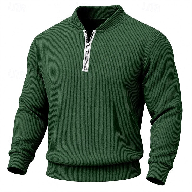 Corbin | Ribbed Quarter-Zip Pullover