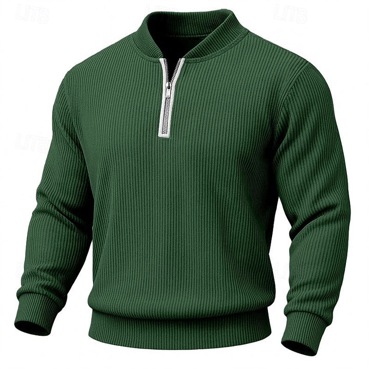 Corbin | Ribbed Quarter-Zip Pullover