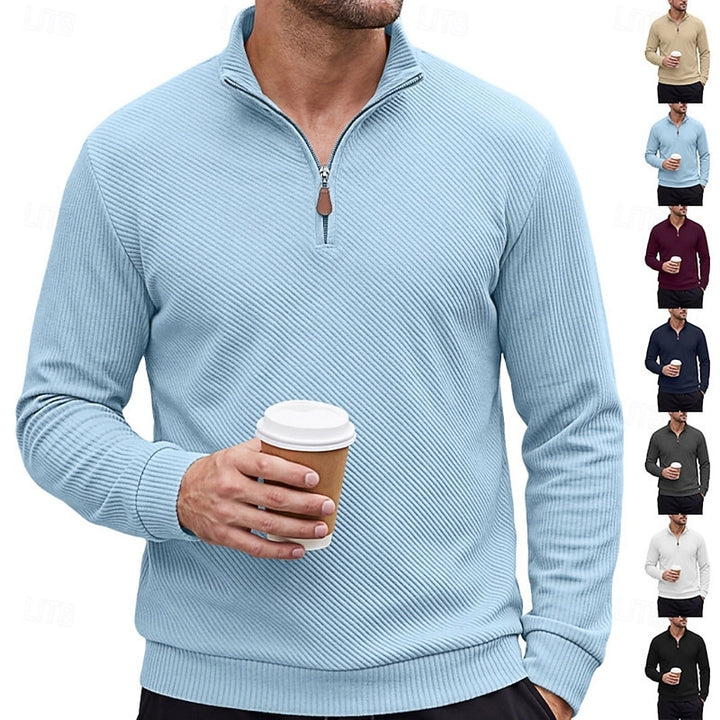 Grady | Textured Quarter-Zip Pullover
