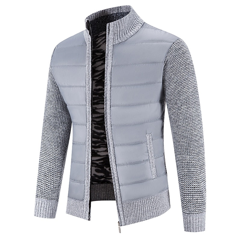 Gregory | Zip-Up Stand Collar Cardigan