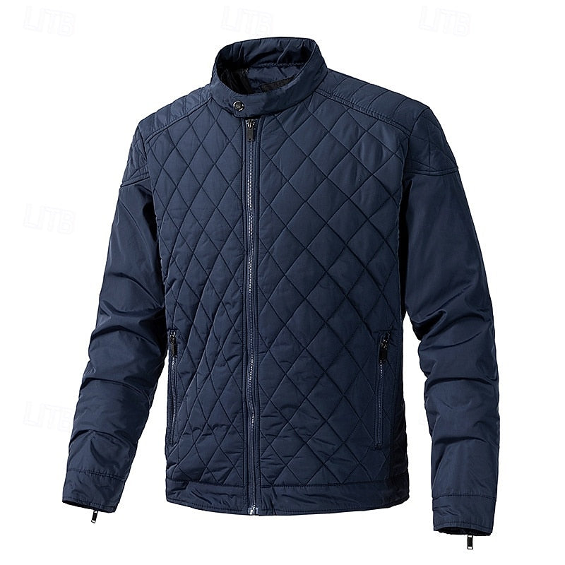 Carter | Diamond-Quilted Stand-Collar Jacket