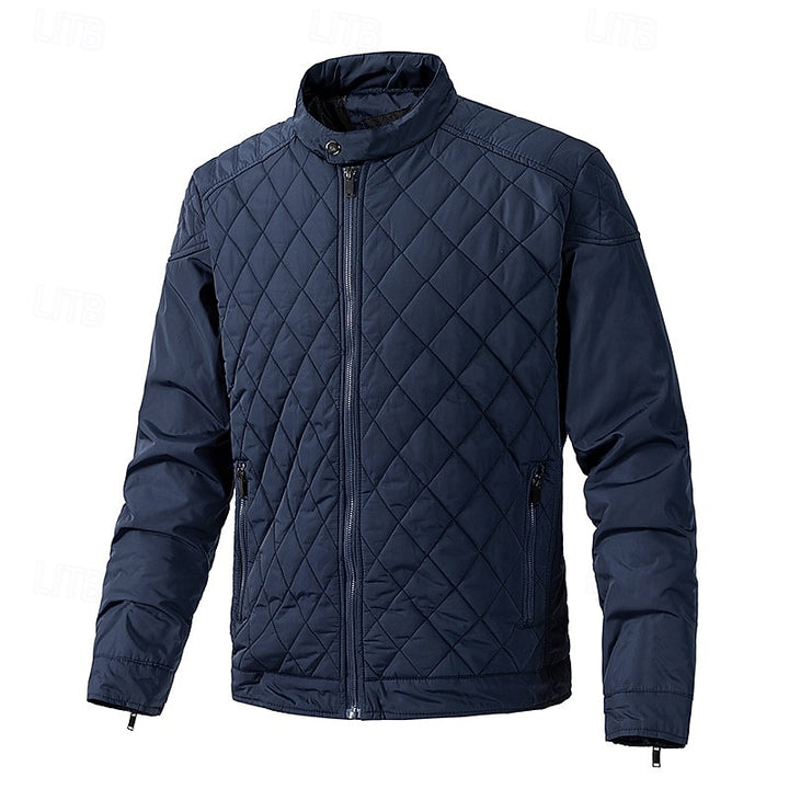 Carter | Diamond-Quilted Stand-Collar Jacket