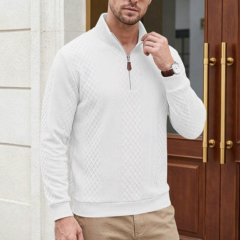 Graham | Textured Quarter-Zip Pullover