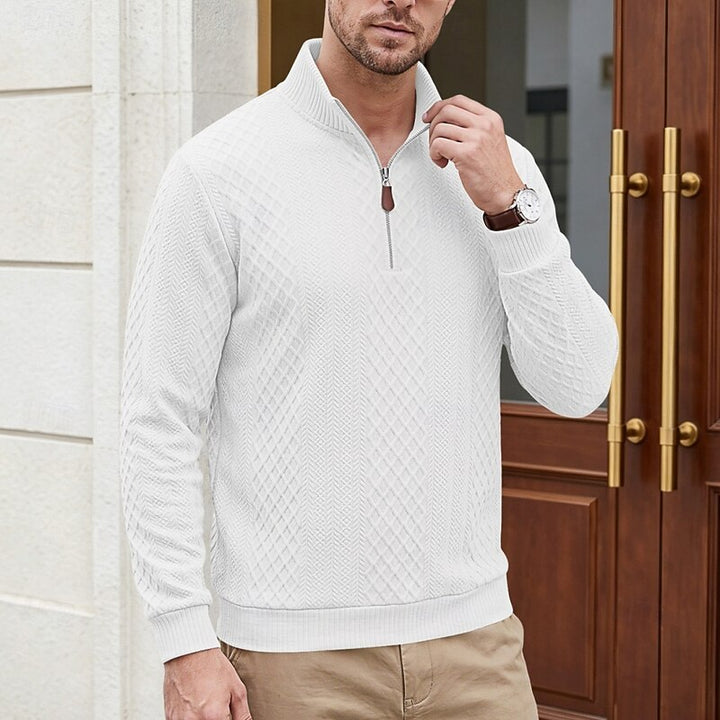 Graham | Textured Quarter-Zip Pullover