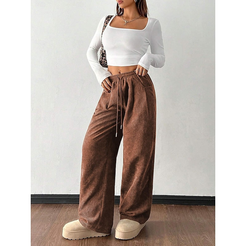 Della | Relaxed Wide-Leg High-Waist Trousers