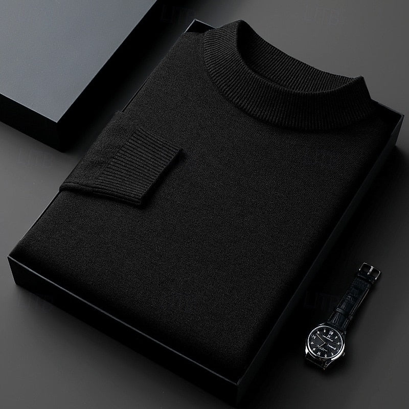 Garrett | Ribbed High-Neck Jumper