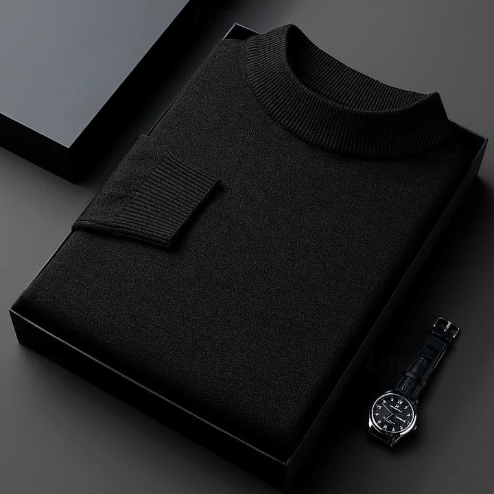 Garrett | Ribbed High-Neck Jumper