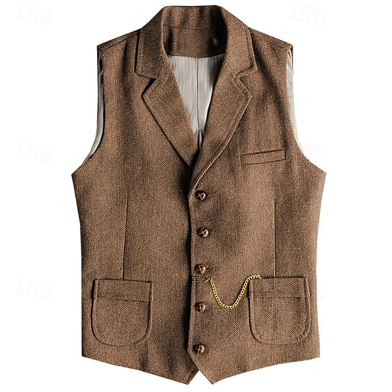 Ezra | Tailored Herringbone Waistcoat