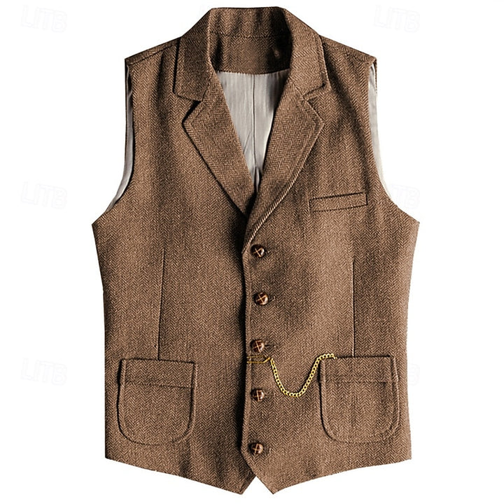 Ezra | Tailored Herringbone Waistcoat