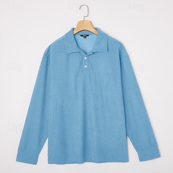 Julian | Textured Long-Sleeve Polo Shirt