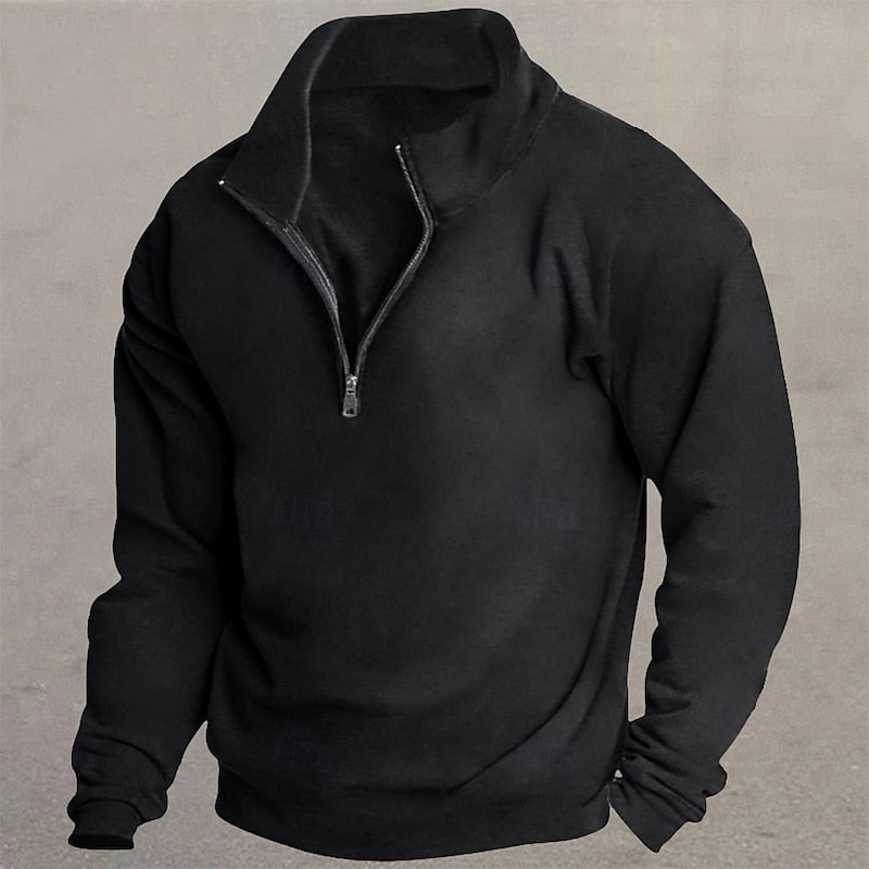 Grant | Standing-Collar Quarter-Zip Pullover