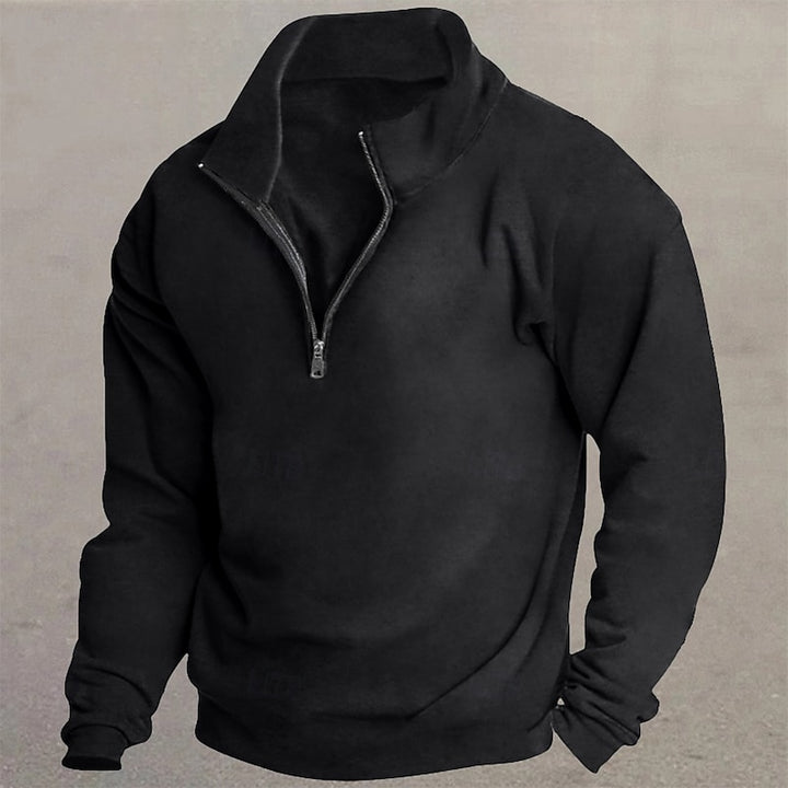 Grant | Standing-Collar Quarter-Zip Pullover