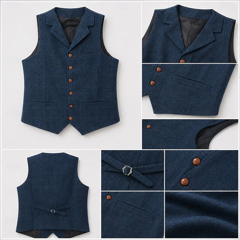 Atticus | Tailored Herringbone Waistcoat