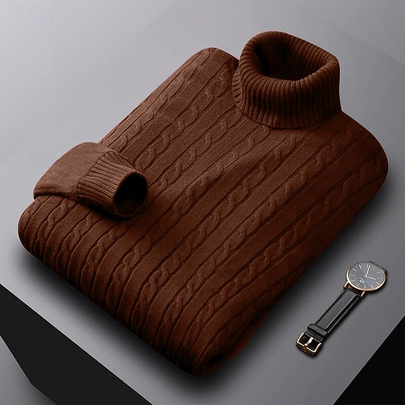 Gregory | Cable-Knit Turtleneck Jumper