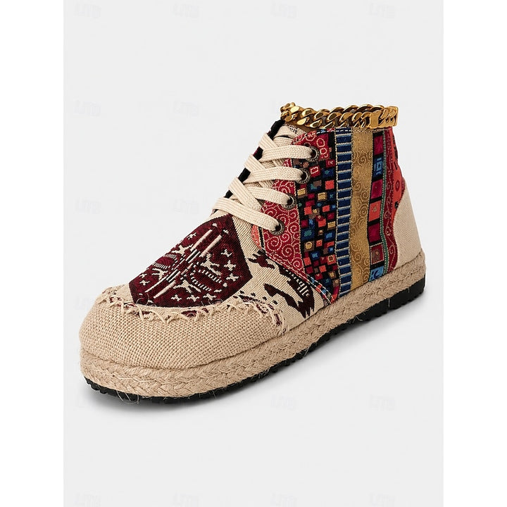 Georgia | Bohemian Patterned High-Top Sneakers