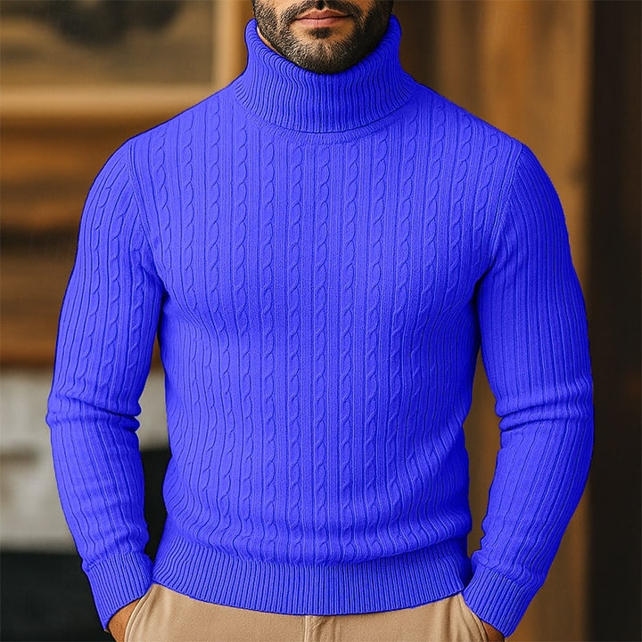 Hollis | Cable-Knit Roll Neck Jumper
