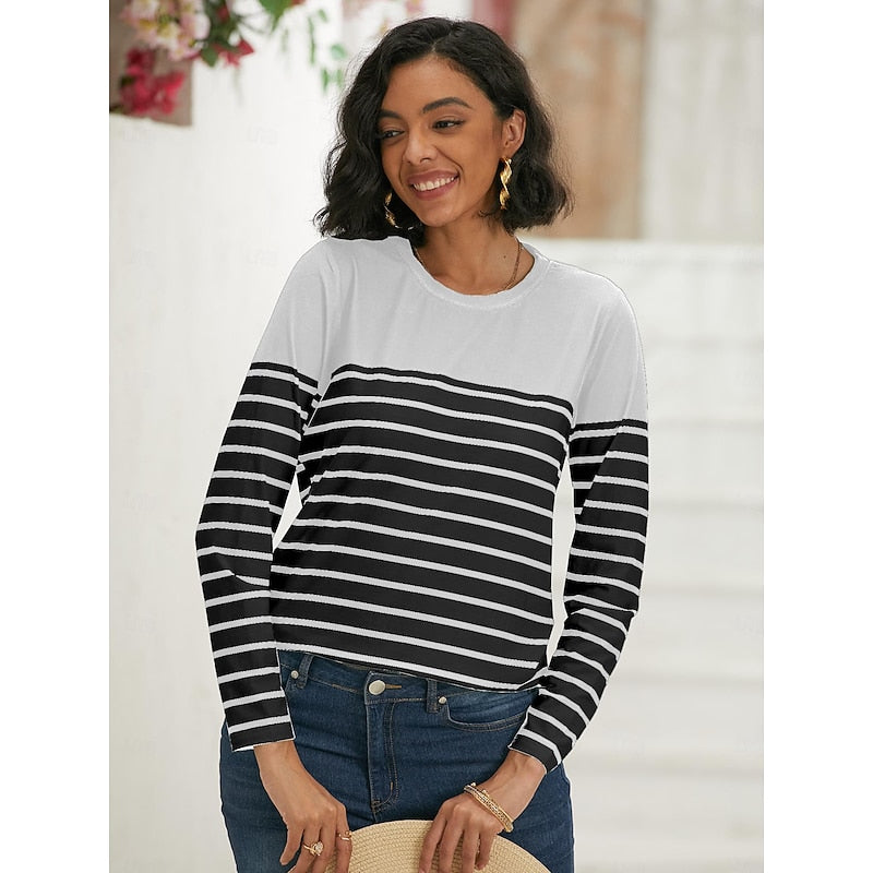 Adriana | Striped Long-Sleeve Top
