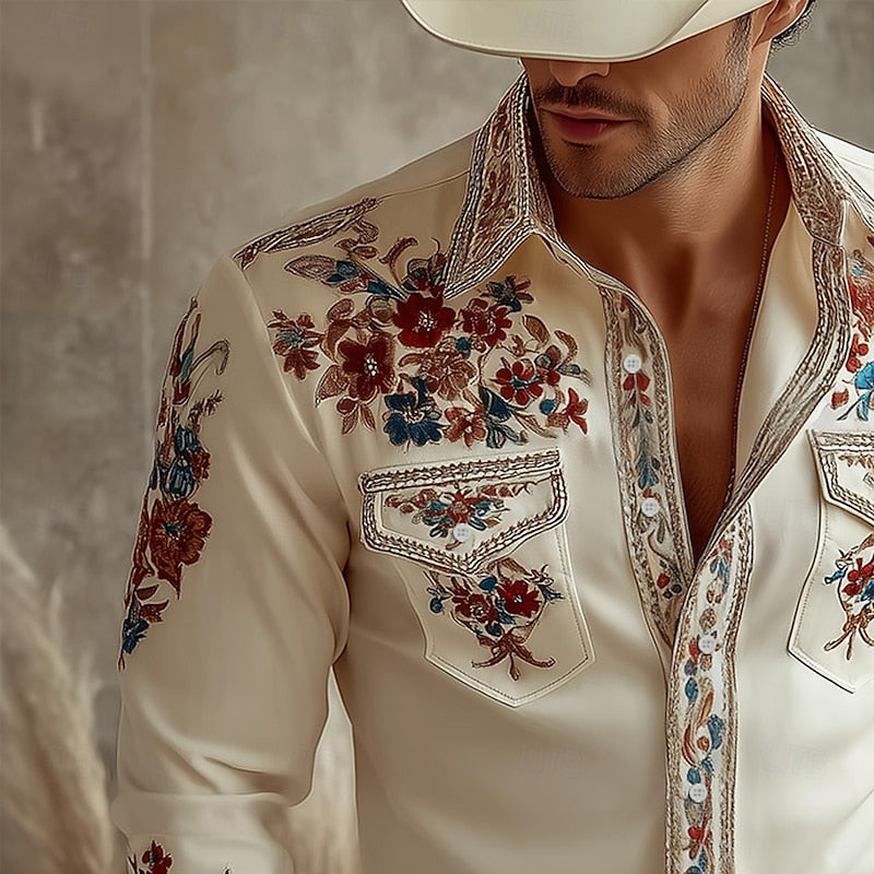 Clayton | Embroidered Western Shirt