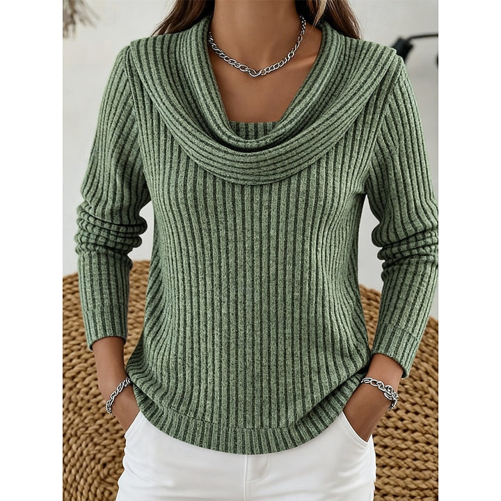 Lucinda | Cowl Neck Ribbed Jumper