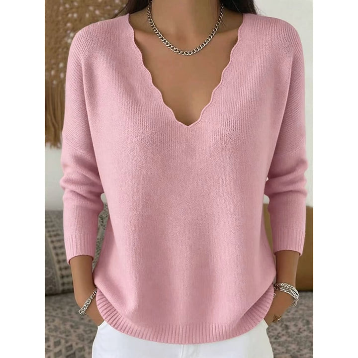 Margaret | Scalloped V-Neck Halloween Jumper