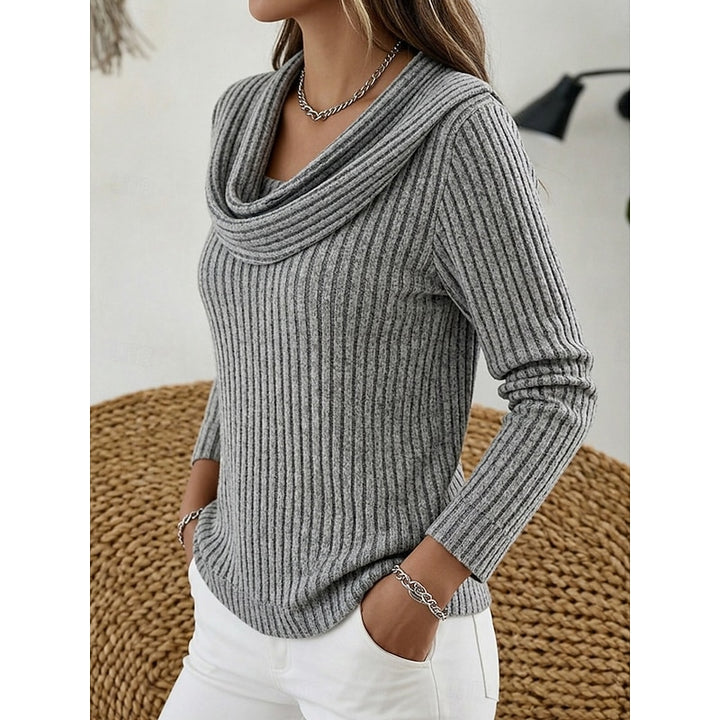 Lucinda | Cowl Neck Ribbed Jumper