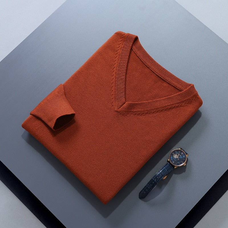 Damian | Refined V-Neck Jumper