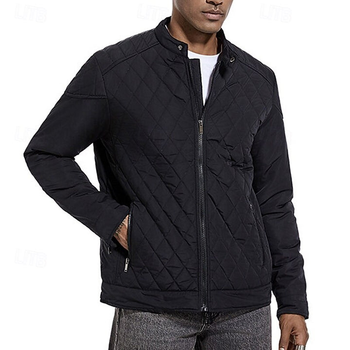 Carter | Diamond-Quilted Stand-Collar Jacket