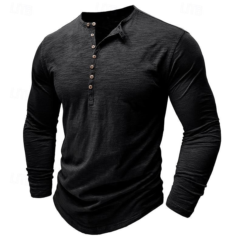 Nash | Classic Long-Sleeve Henley Shirt
