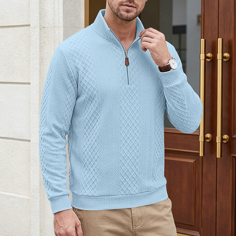 Graham | Textured Quarter-Zip Pullover