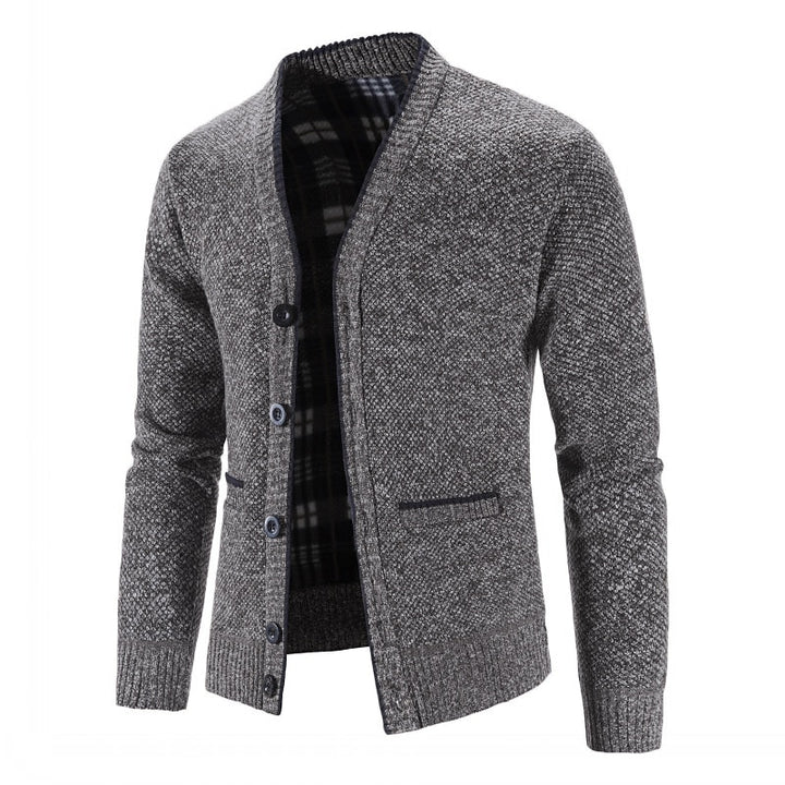 Hugh | Textured V-Neck Cardigan