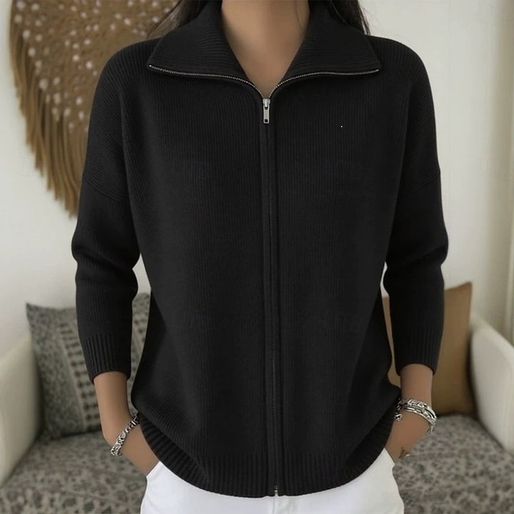 Lorena | Refined Zip-Front Cardigan
