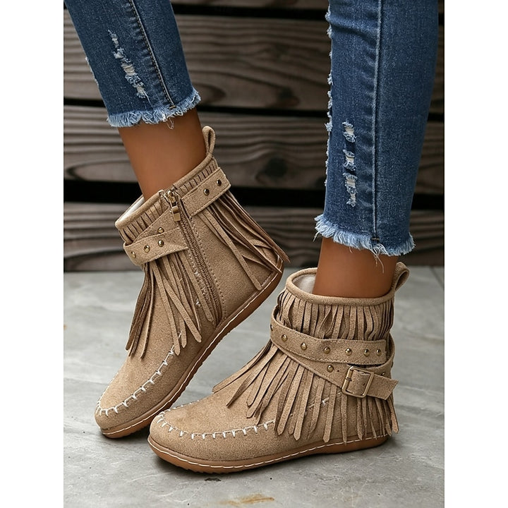 Maren | Fringed Western Ankle Boots