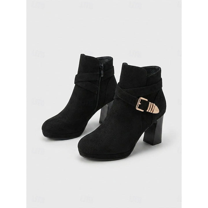 Mabel | Buckle-Strap Heeled Ankle Boots