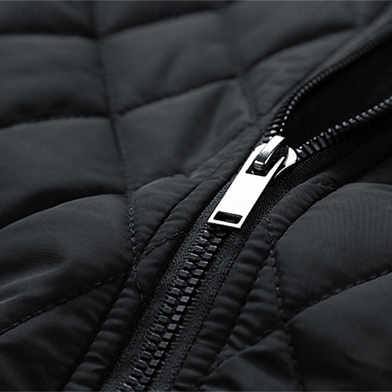 Carter | Diamond-Quilted Stand-Collar Jacket