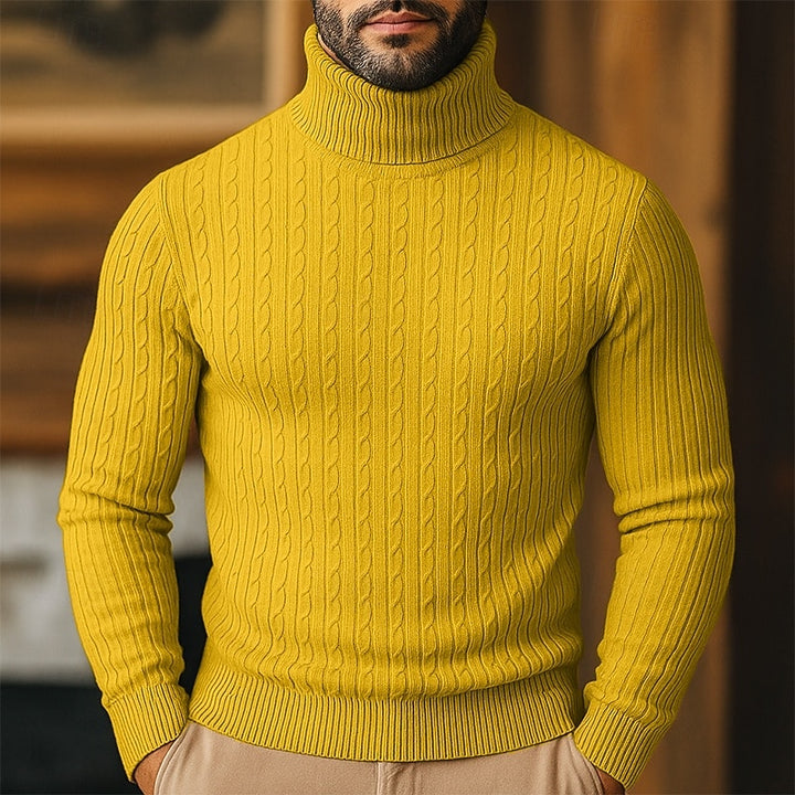 Hollis | Cable-Knit Roll Neck Jumper