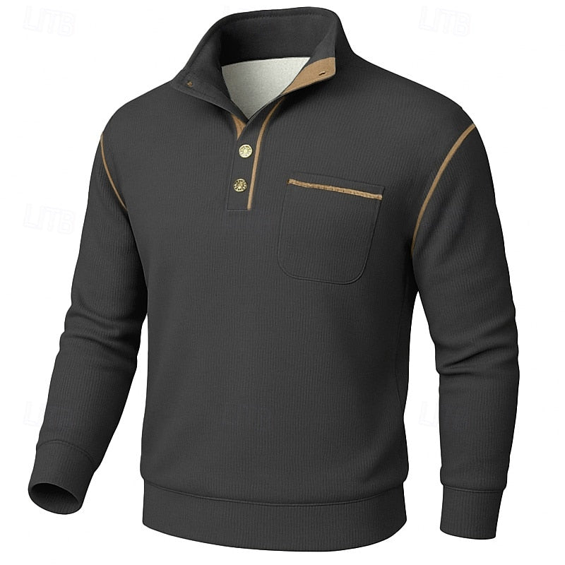 Cormac | Refined Stand-Collar Pullover