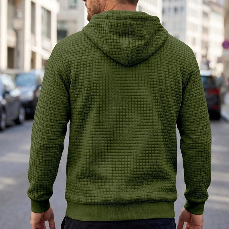 Merrick | Textured Hooded Pullover Hoodie