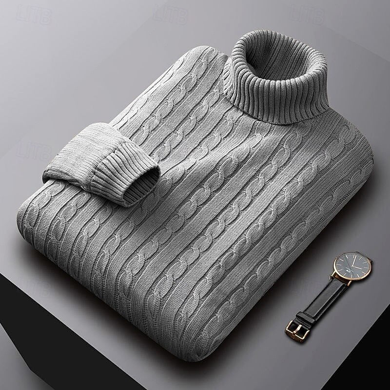 Gregory | Cable-Knit Turtleneck Jumper