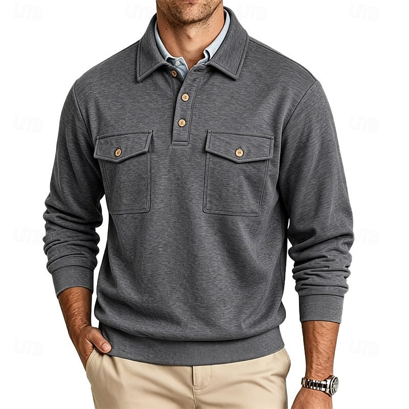 Garrett | Refined Long-Sleeve Polo Shirt