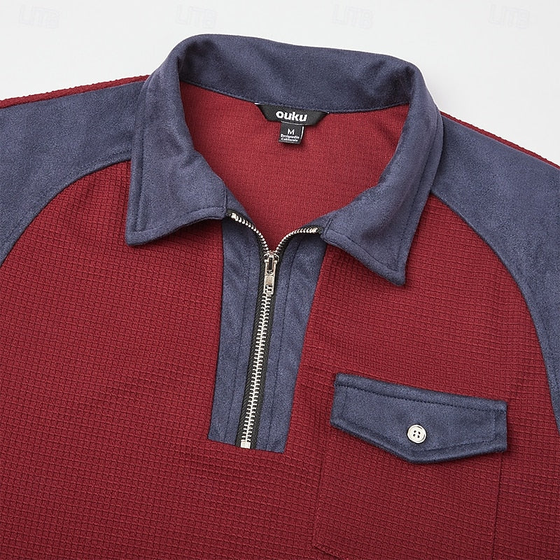 Rhett | Textured Quarter-Zip Pullover