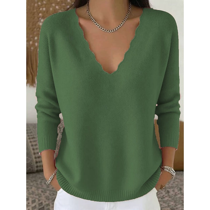 Margaret | Scalloped V-Neck Halloween Jumper