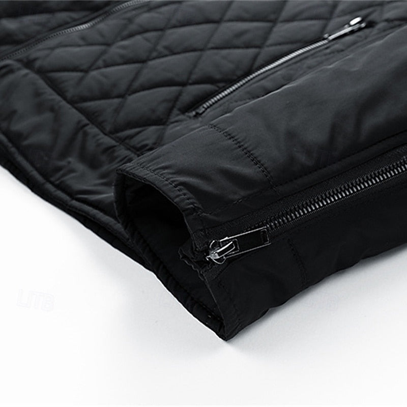 Carter | Diamond-Quilted Stand-Collar Jacket