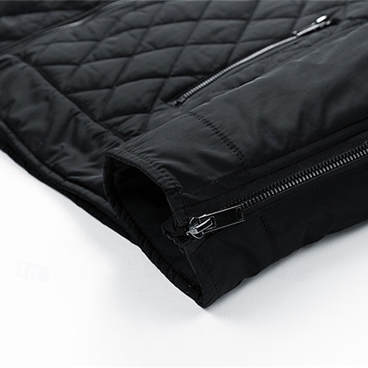Carter | Diamond-Quilted Stand-Collar Jacket
