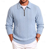Gordon | Textured Quarter-Zip Polo Jumper