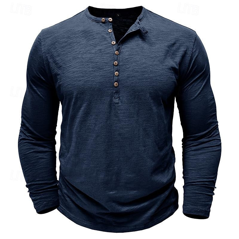 Nash | Classic Long-Sleeve Henley Shirt