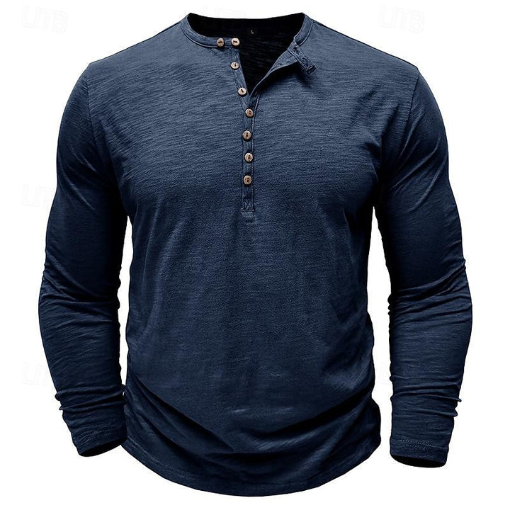 Nash | Classic Long-Sleeve Henley Shirt