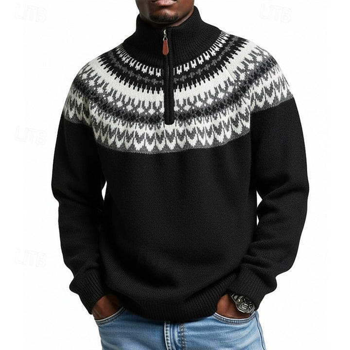 Xavier | Nordic Quarter-Zip Sweater