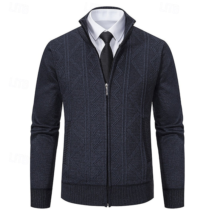 Fletcher | Textured Stand-Collar Cardigan
